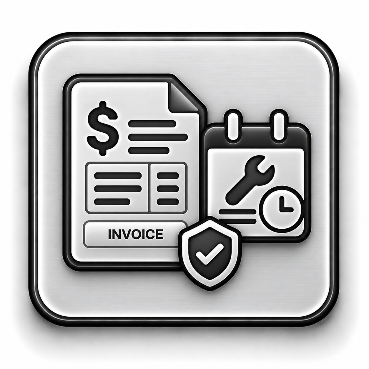 Technician closing out a job on a tablet with the invoice and payment confirmation on screen