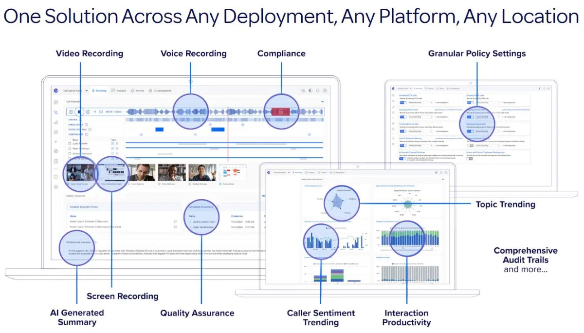 CallCabinet portal call listing and playback