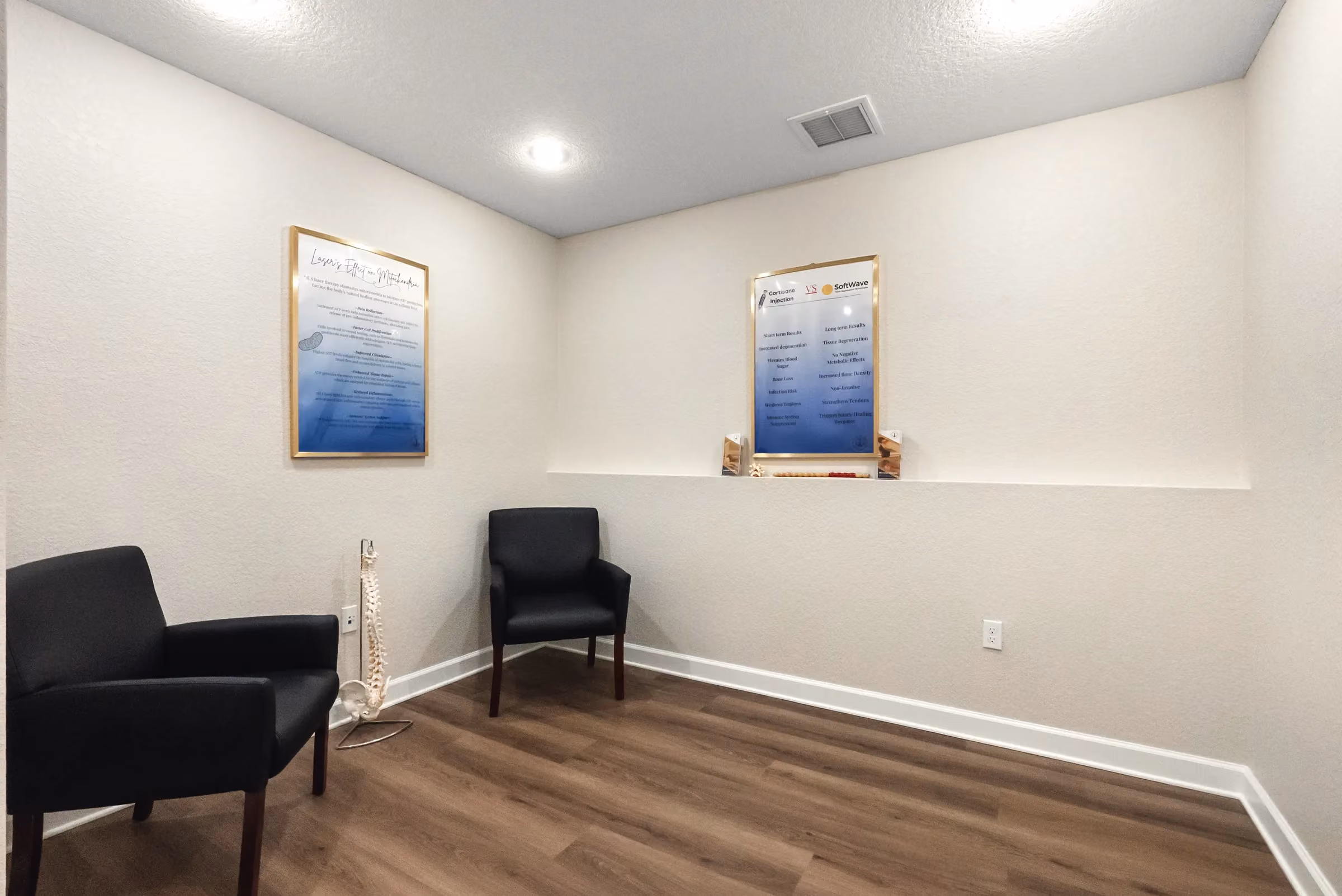 Consultation room at the Stuart office
