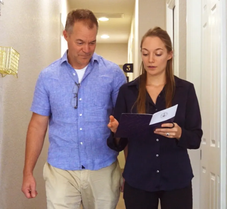 Doctor reviewing a care plan with a patient