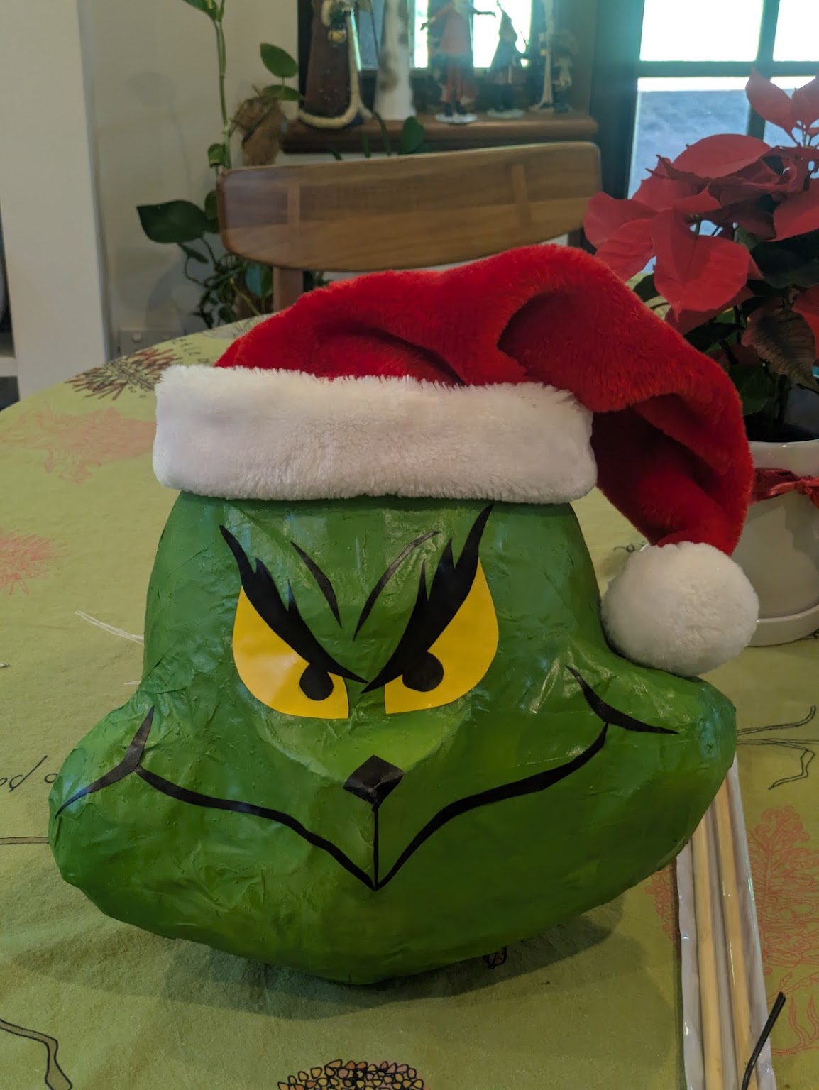 The finished piñata before Christmas Day