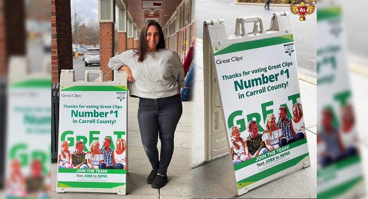 Great Clips franchise campaign and in-store signage