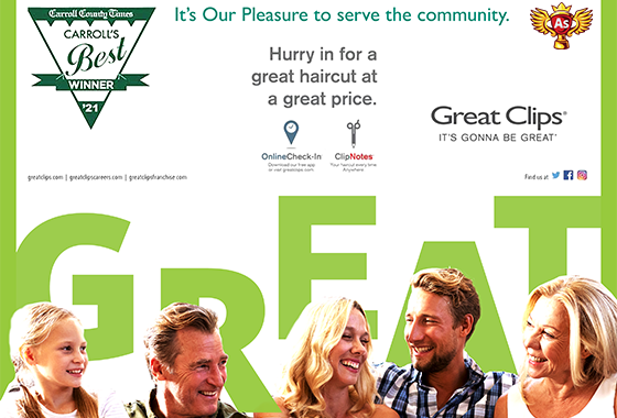 Great Clips in-store signage and campaign materials