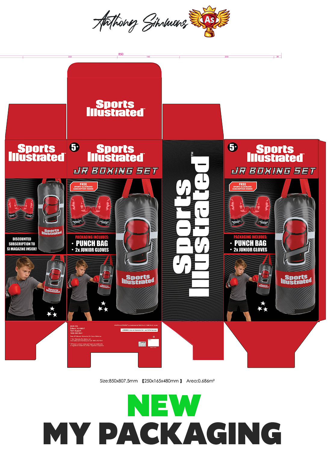 Sports Illustrated licensed retail packaging, front panel