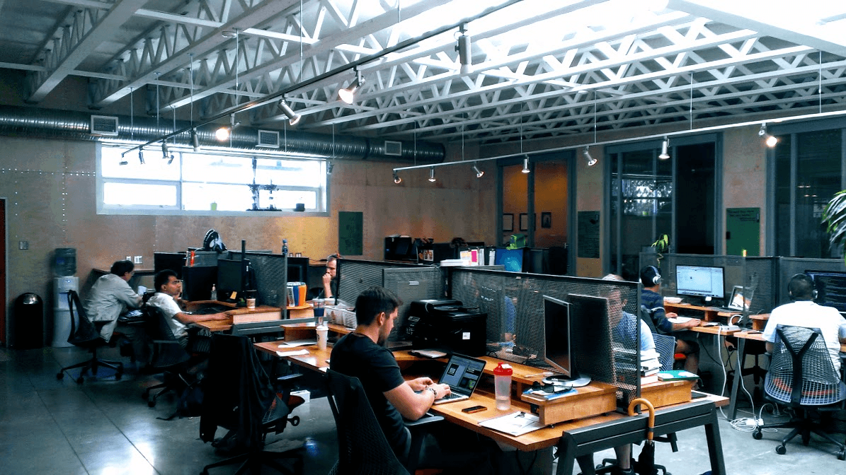 View of modern, open-concept office space