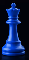 Blue chess king representing opportunity through chess