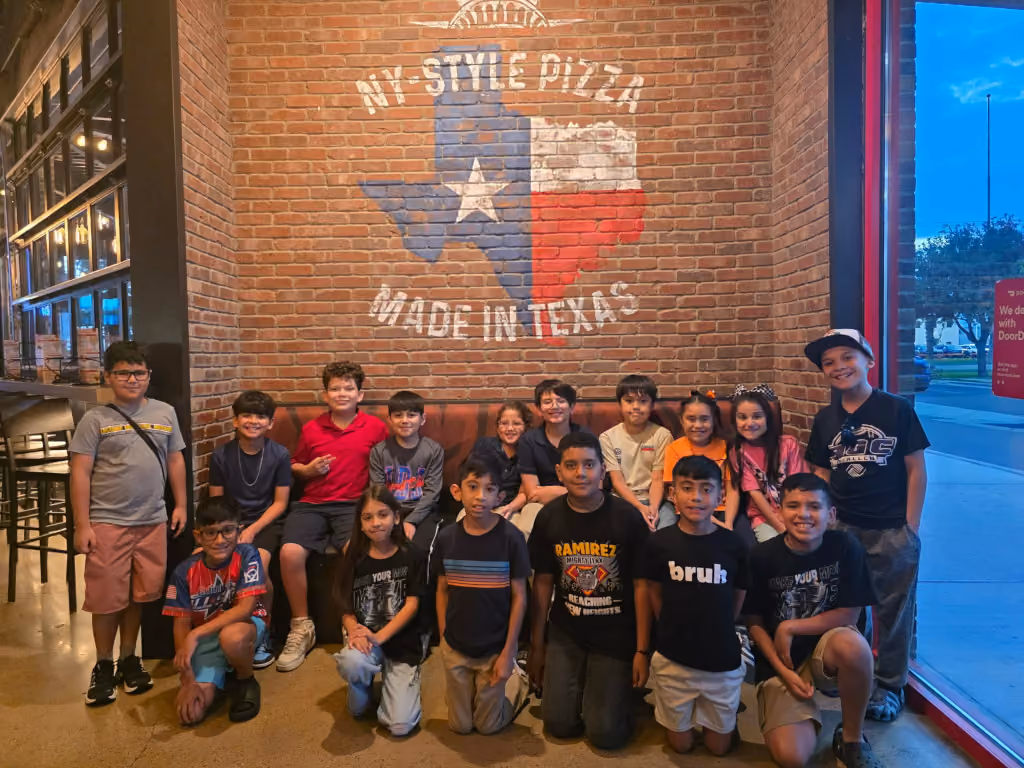 Group photo of young chess players gathered together before Nationals with RGV Chess and Learning Center.