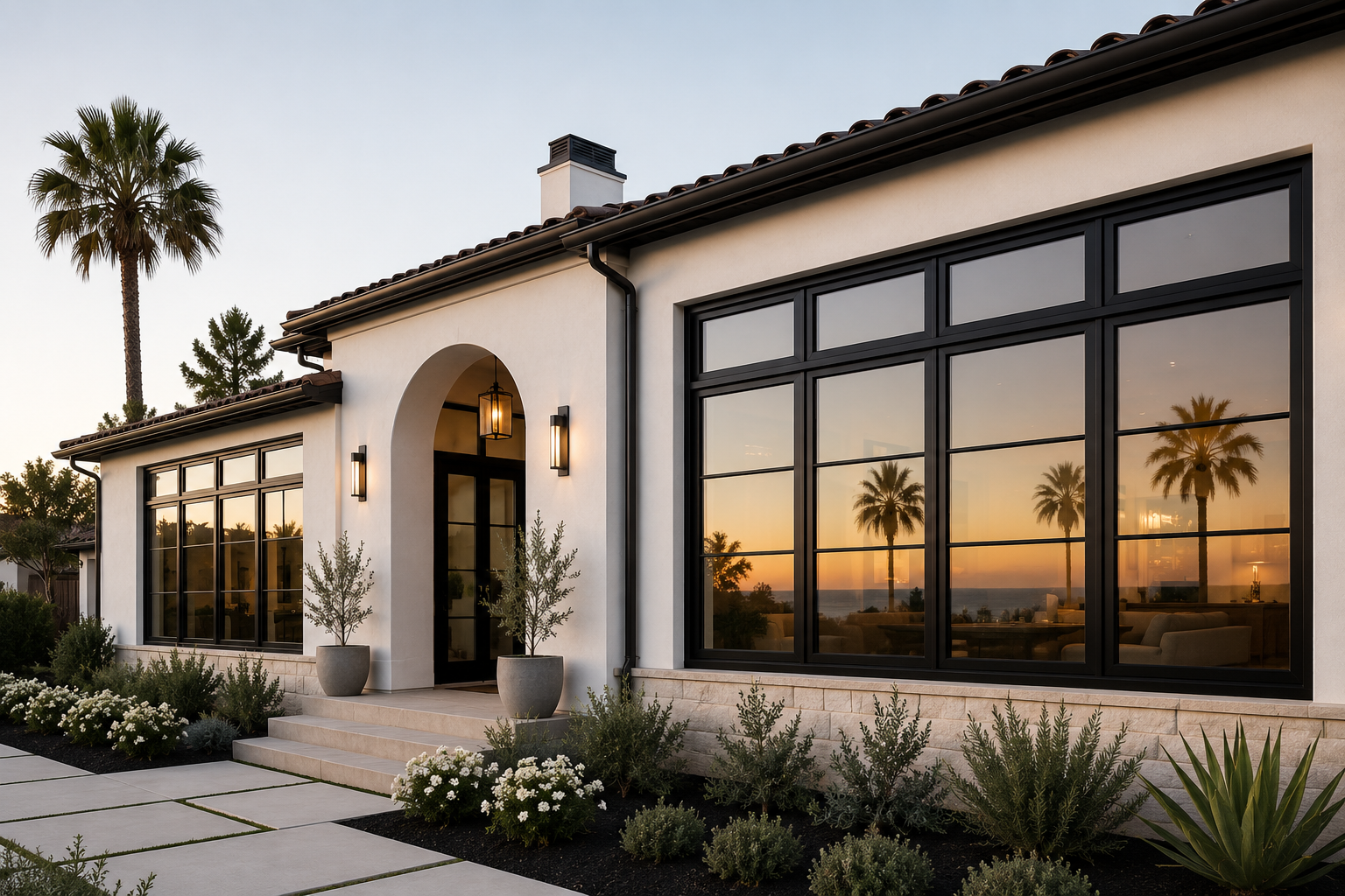 Home exterior with new energy-efficient windows by Stonefield