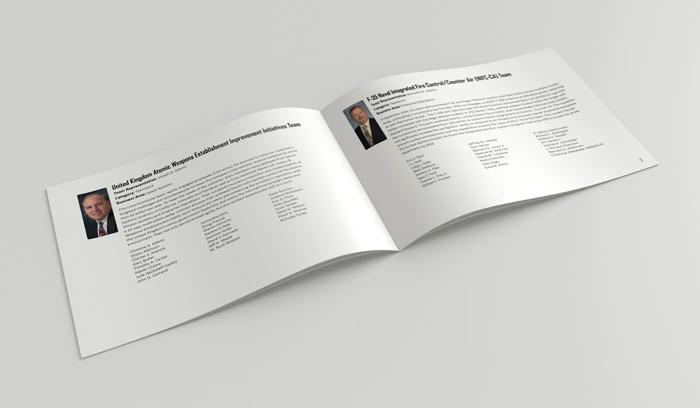 Invitation and menu layouts from the NOVA Awards print suite