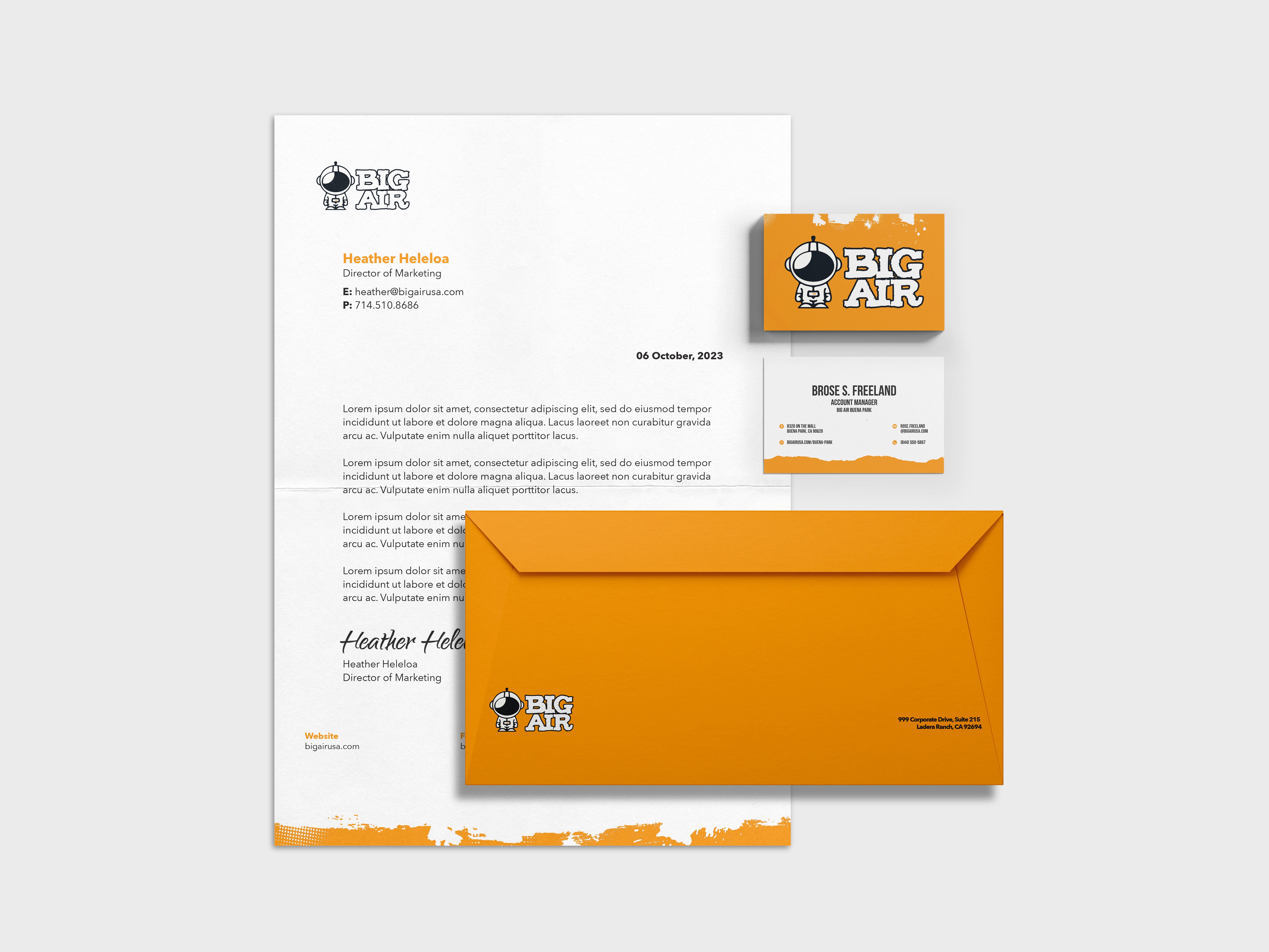 Final Big Air rebrand marketing artwork delivered for the trampoline park