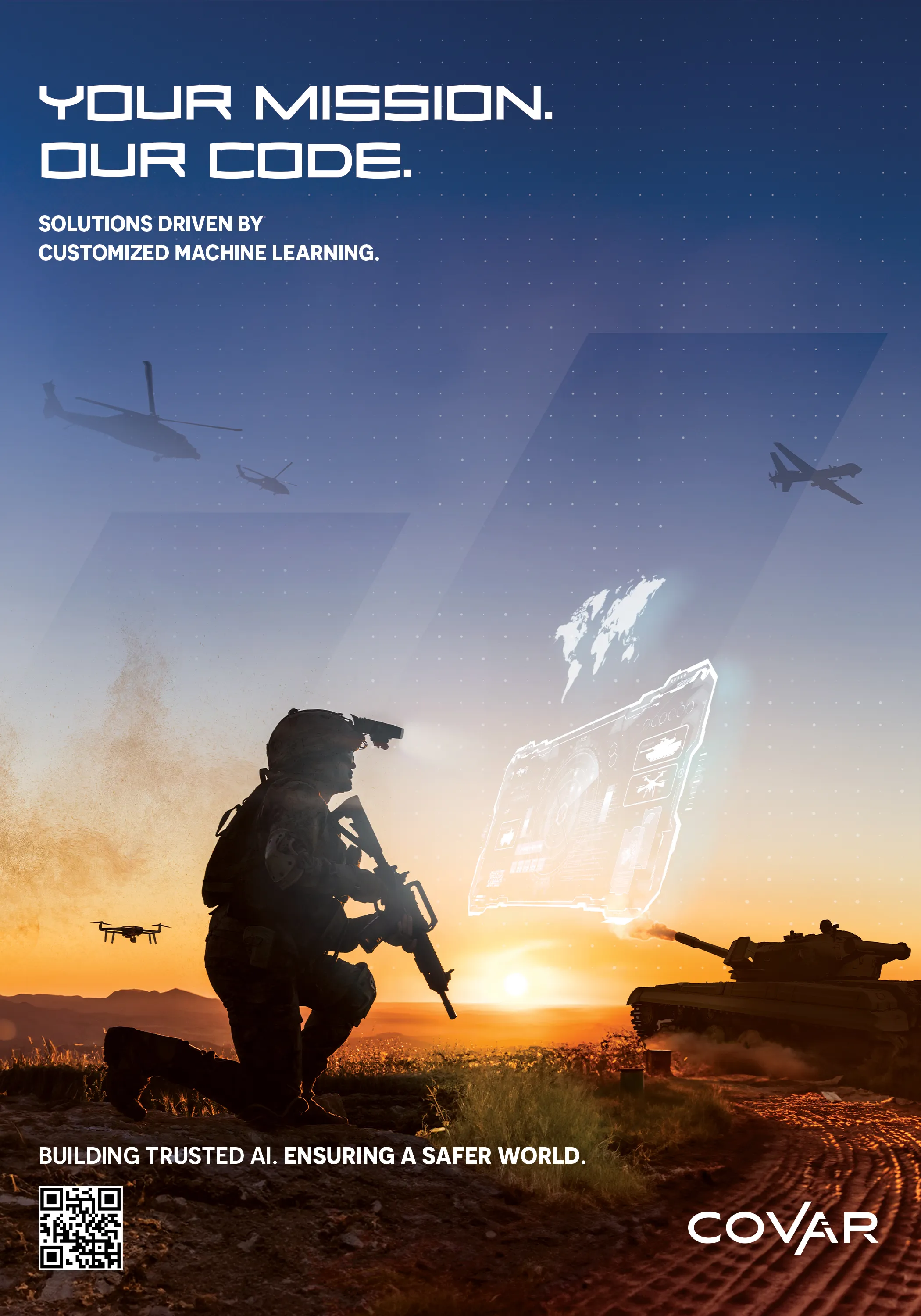 Final CoVar advertisement as delivered for Army USA Magazine