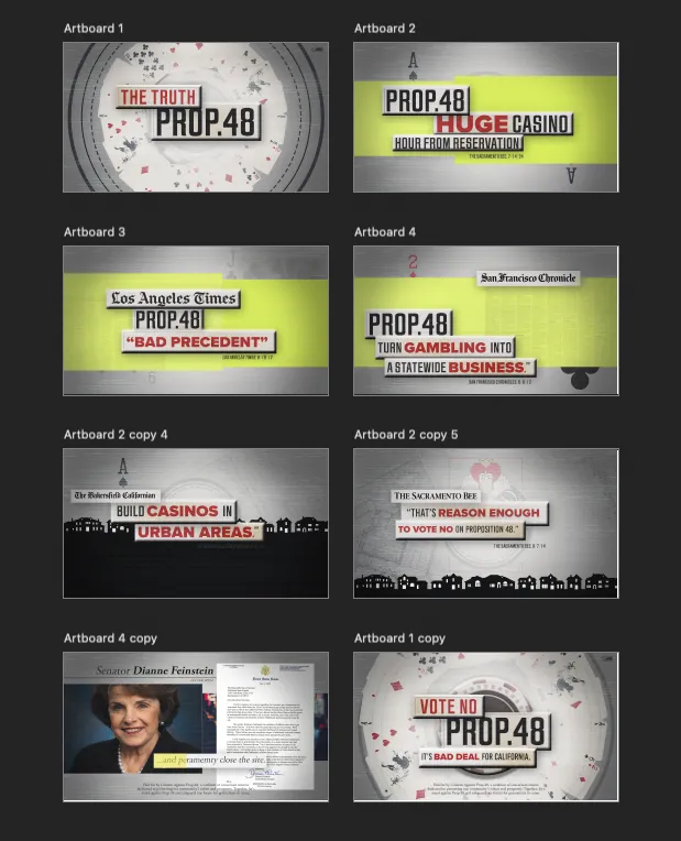 Concept frame setting the urgent editorial tone for the political spot