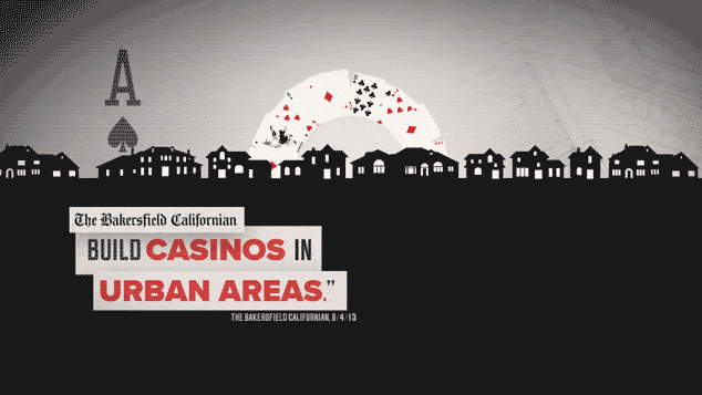 Animated frame from the Shine Creative political advertisement using kinetic type