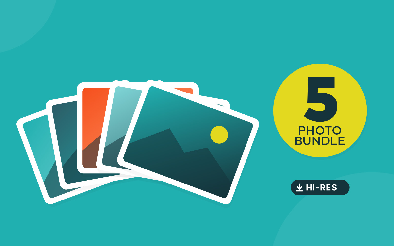Bundle of 5 high resolution digital photos