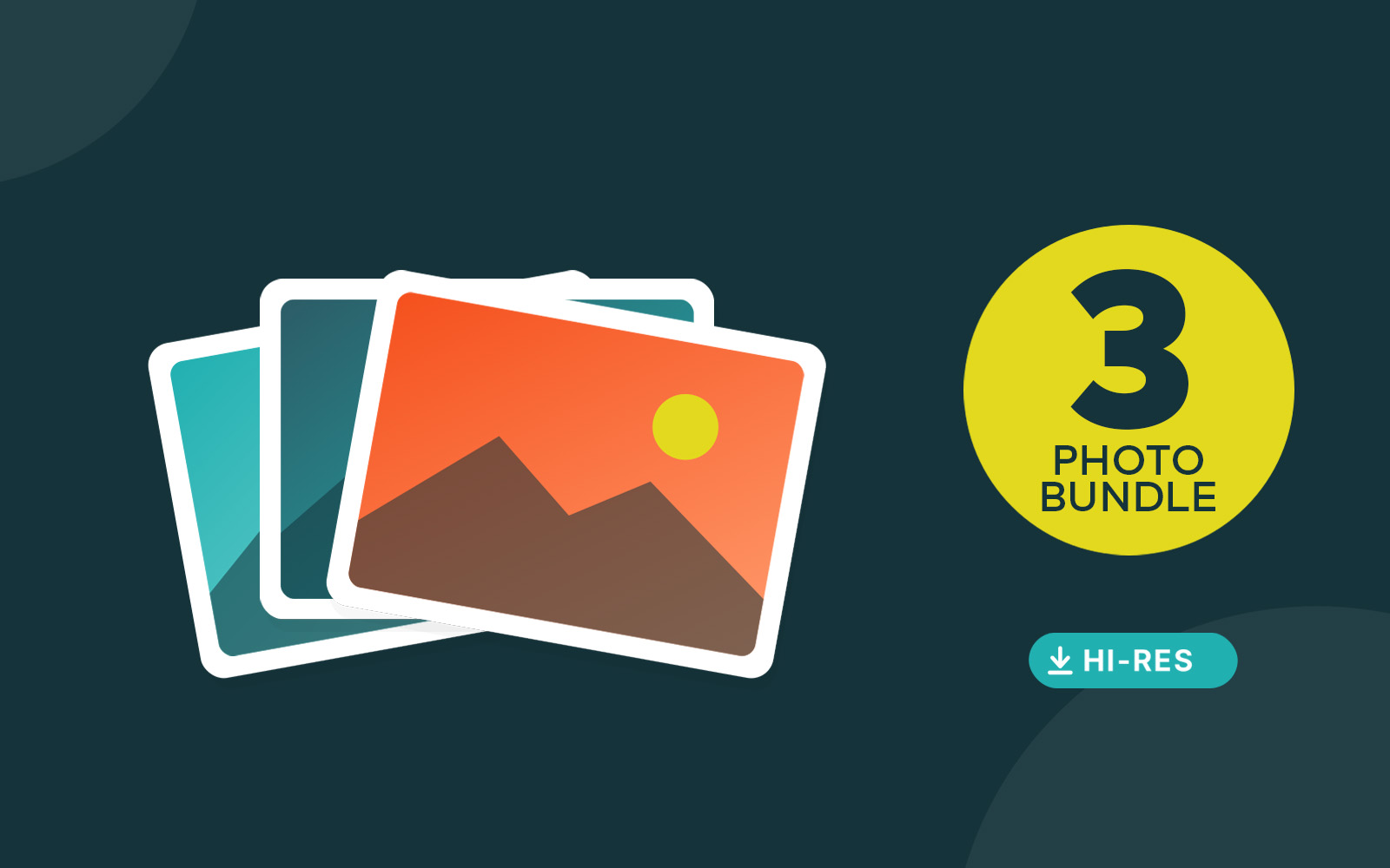 Bundle of 3 high resolution digital photos