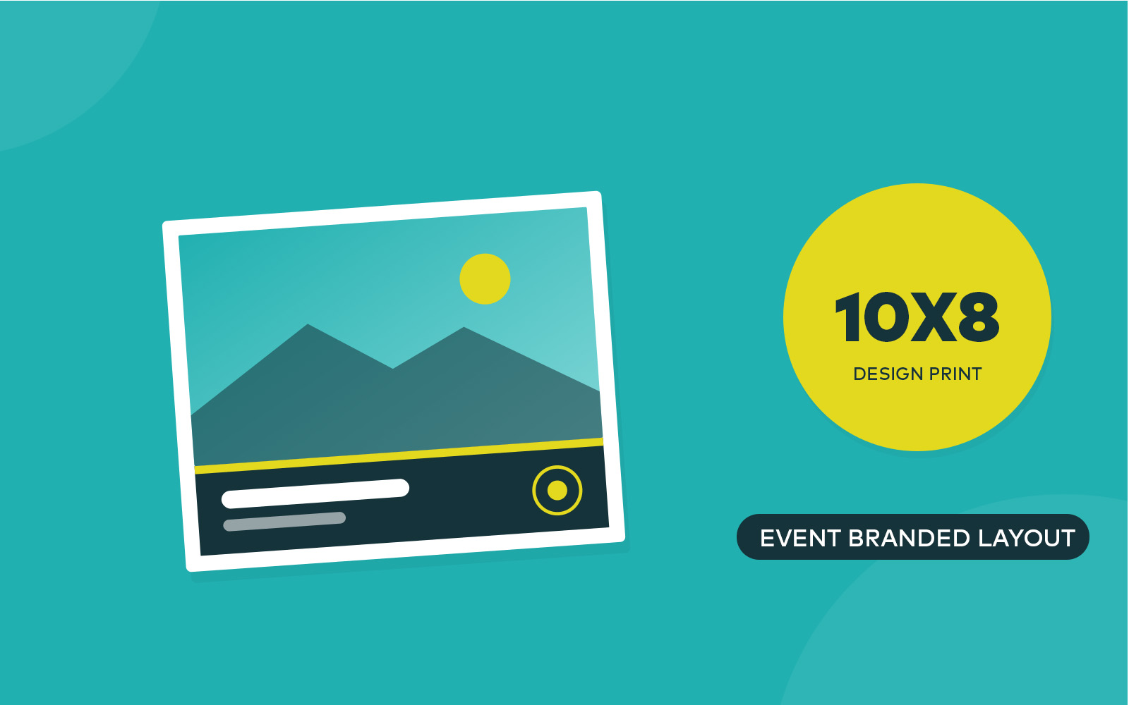10x8 design print with branded layout