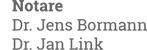 Logo der Notare Dr. Jens Bormann und Dr. Jan Link