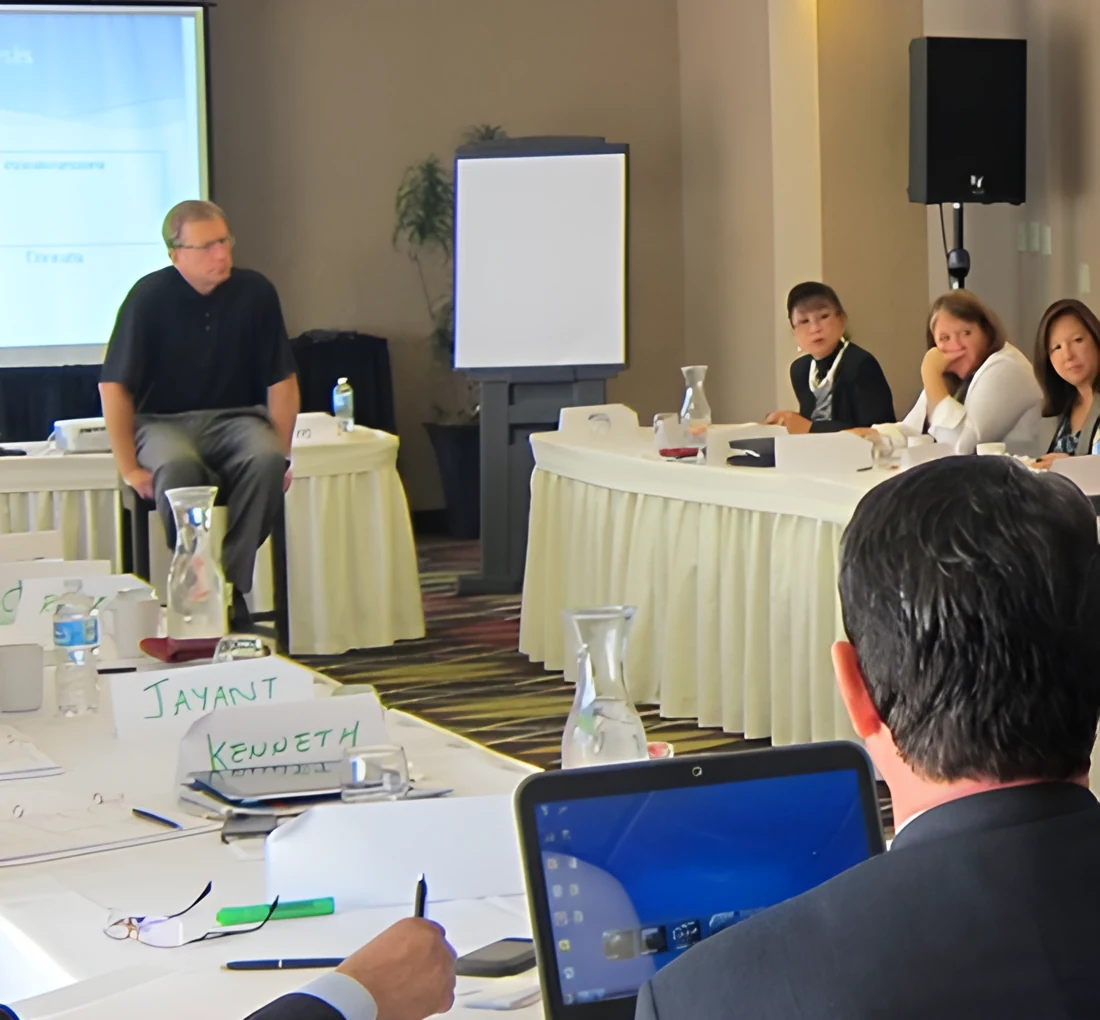 Business owners in a USPAACC training workshop
