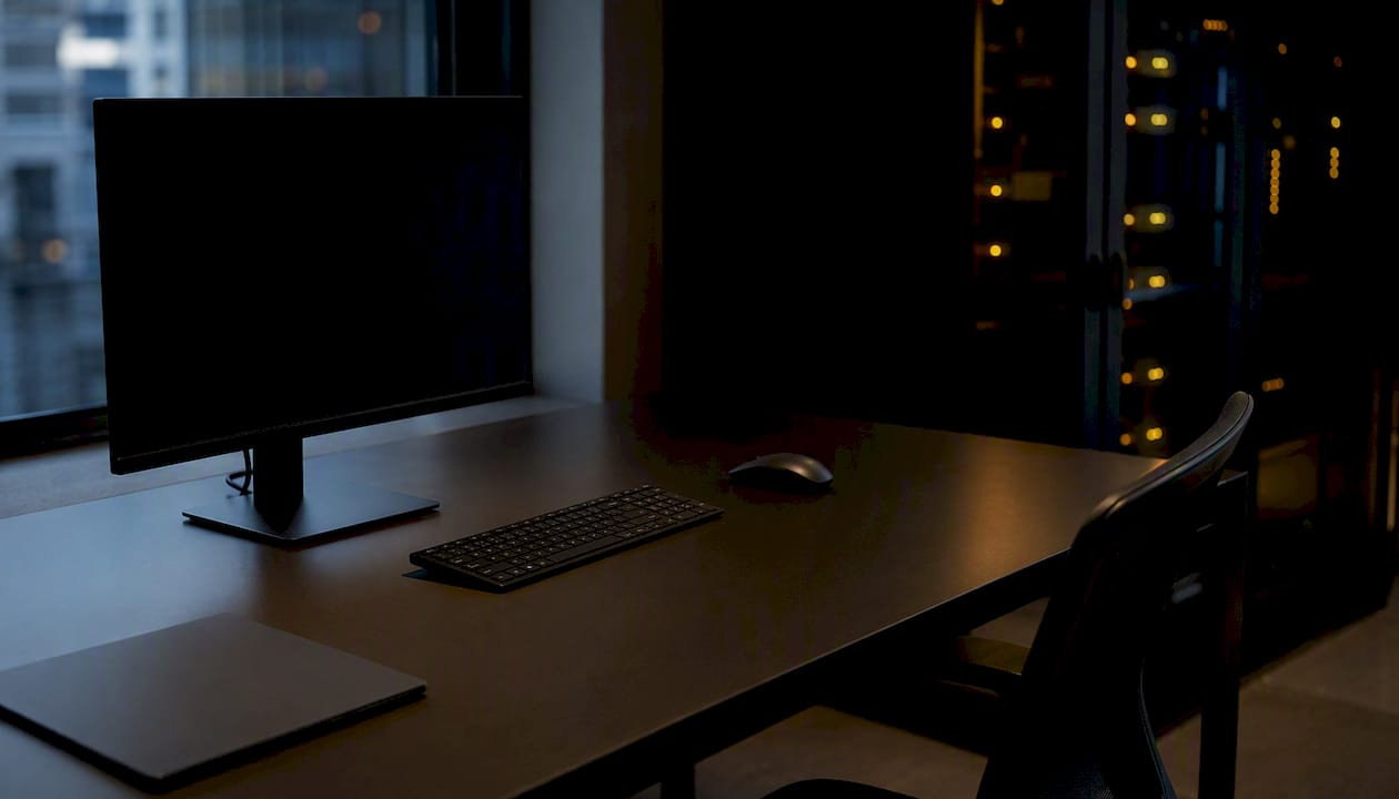 Idle powered-off office workstation