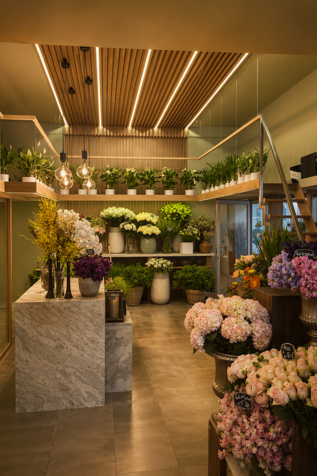 Réhabilitation d'une boutique en magasin de fleurs — Paris 16e