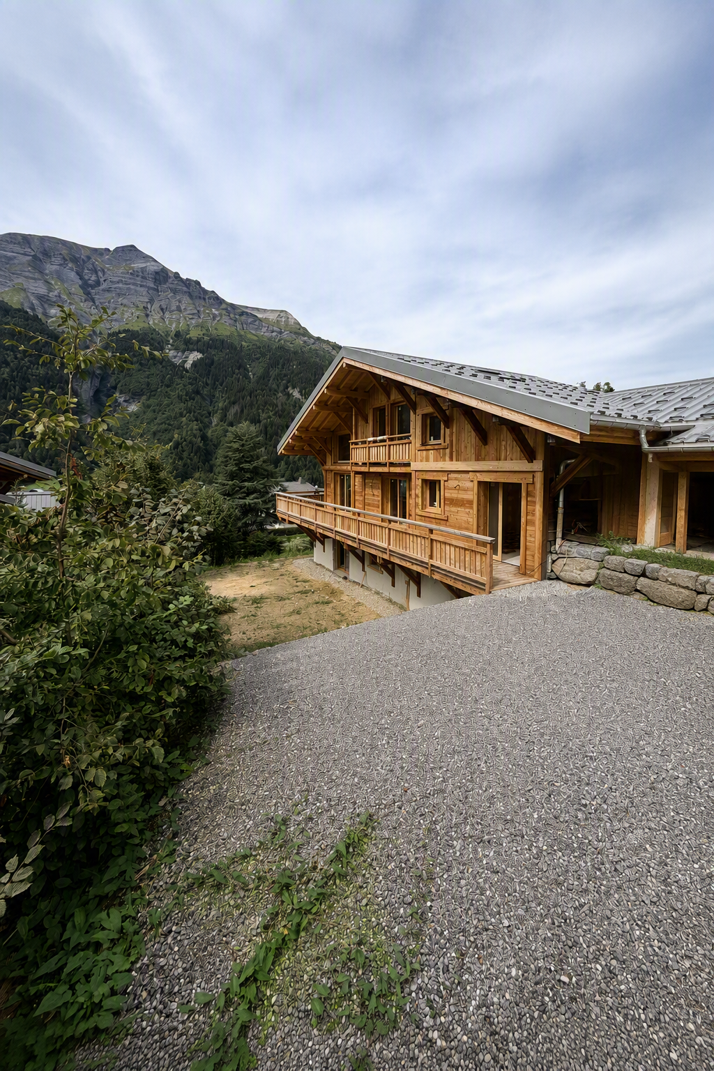 Chantier en cours : extension d'un chalet aux Contamines-Montjoie
