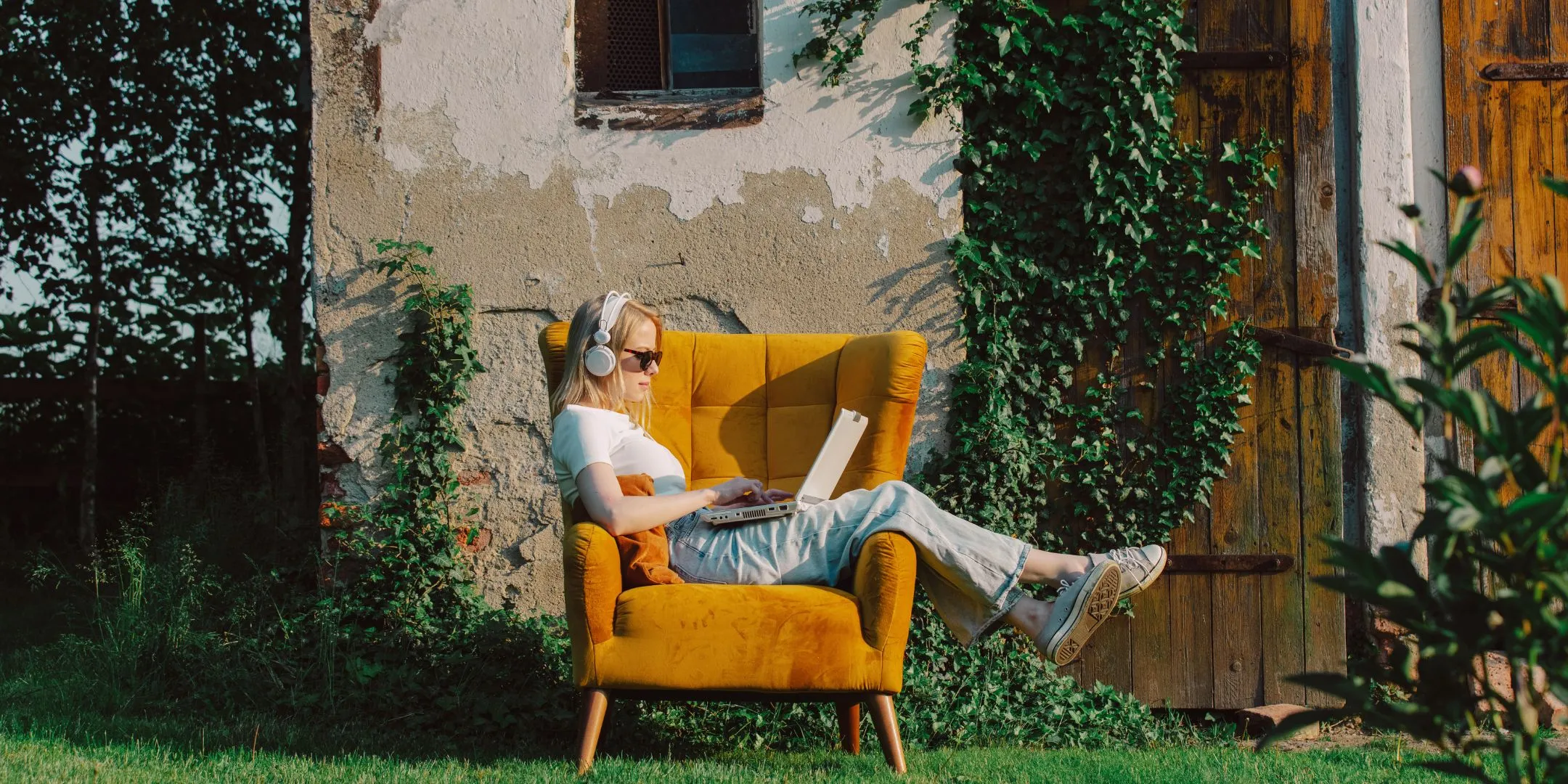 Woman sitting in a chair