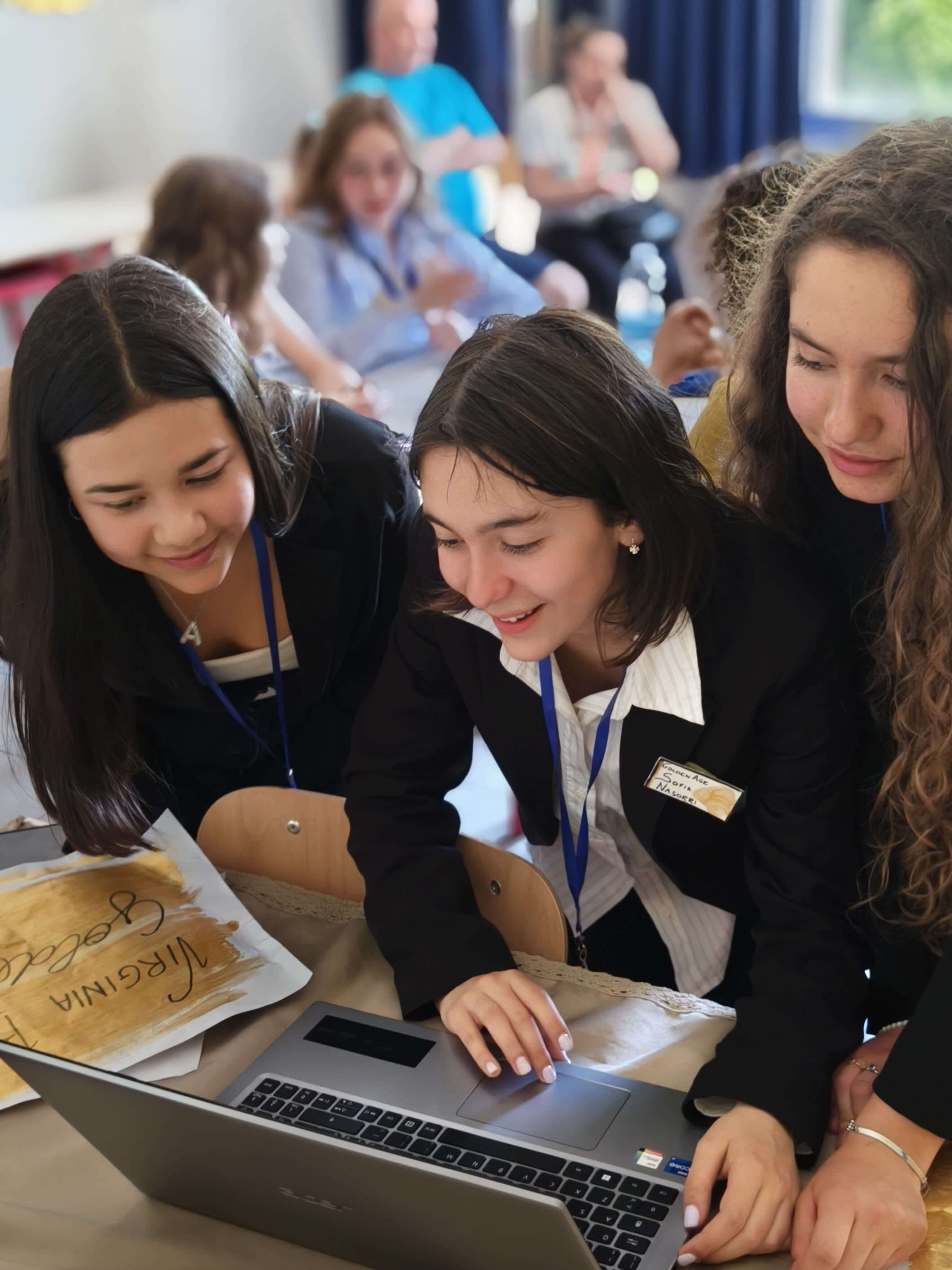 Students collaborating, Italy