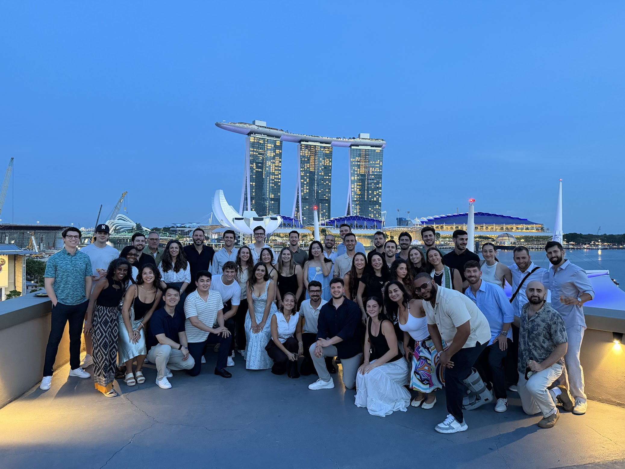ZGEN alumni gathered on a rooftop in Singapore