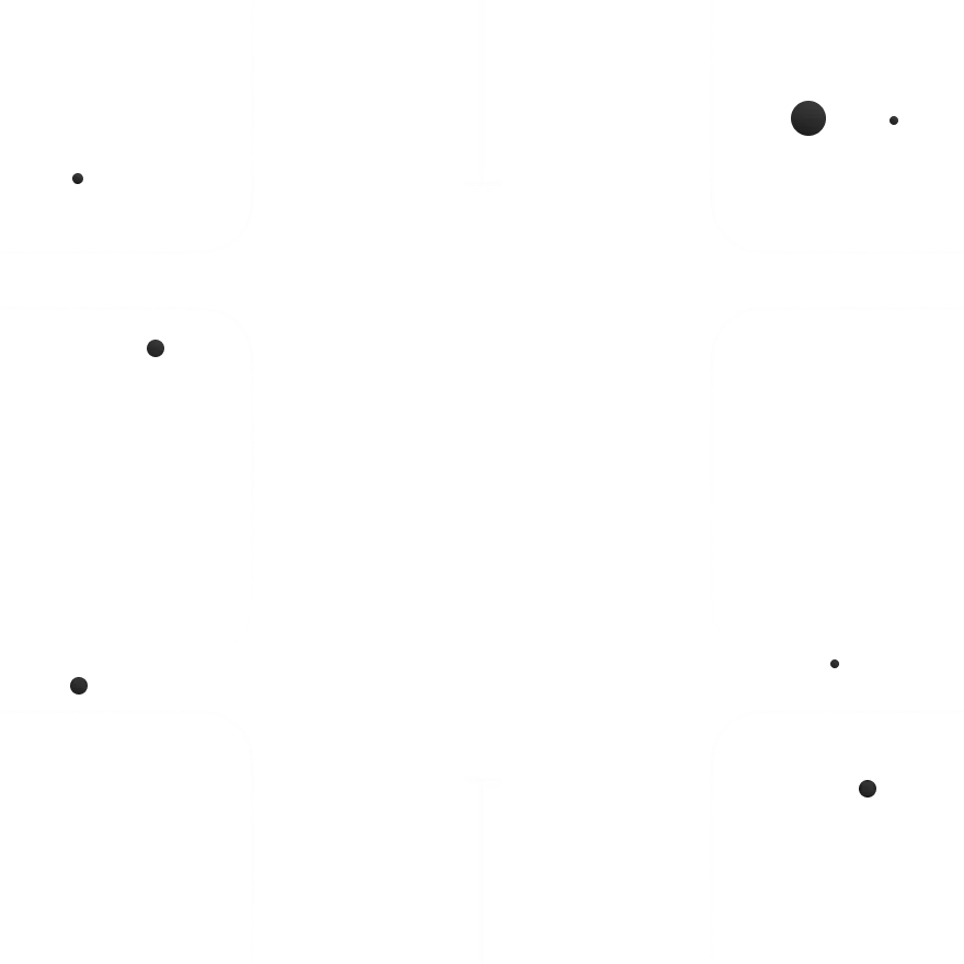 Simplified world map with continents represented as black squares arranged in a grid pattern on a white background, connected by thin grey lines indicating network or data flow.