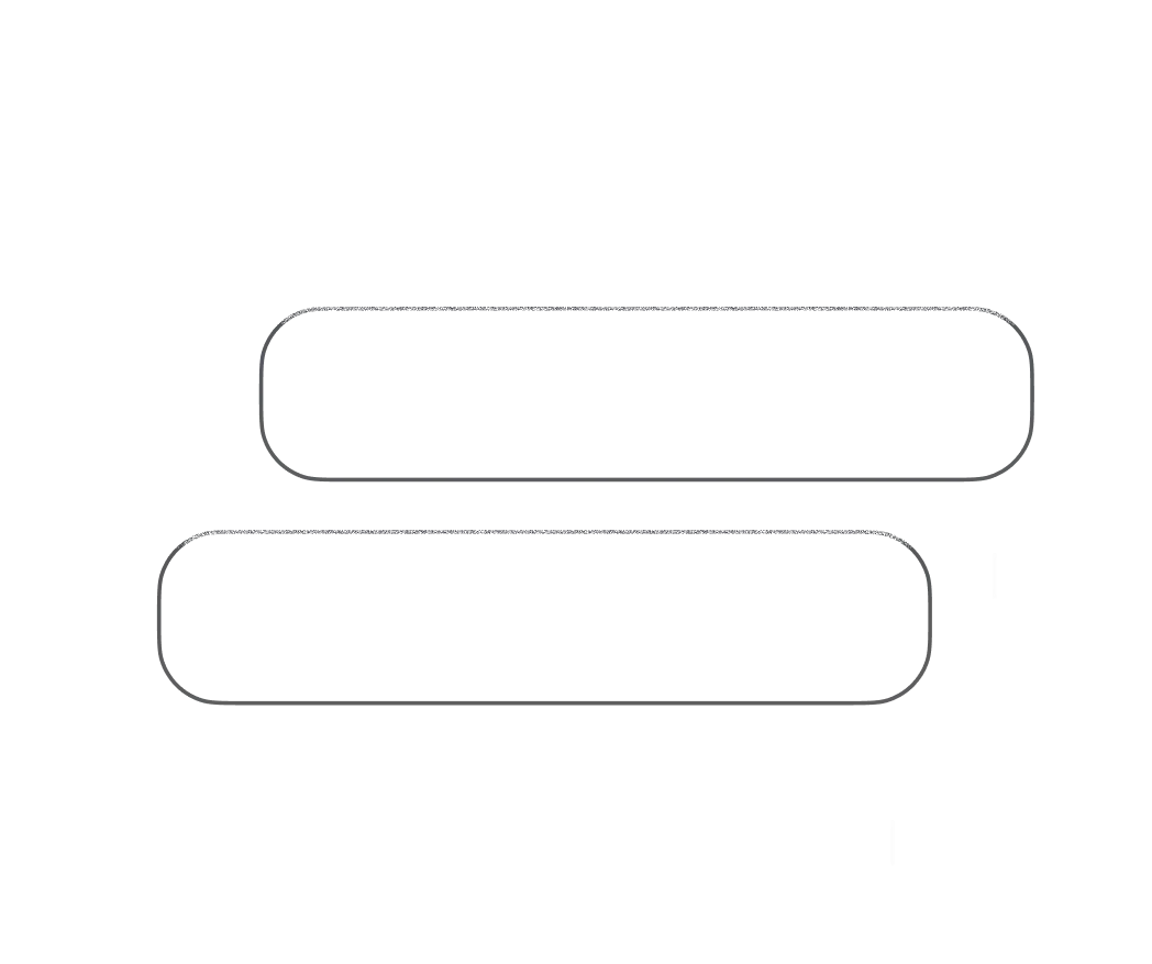 Minimalist line drawing of two horizontal rounded rectangles stacked vertically, resembling a simple database or storage icon.