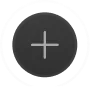 Dark gray circular button with a lighter gray plus sign in the center.