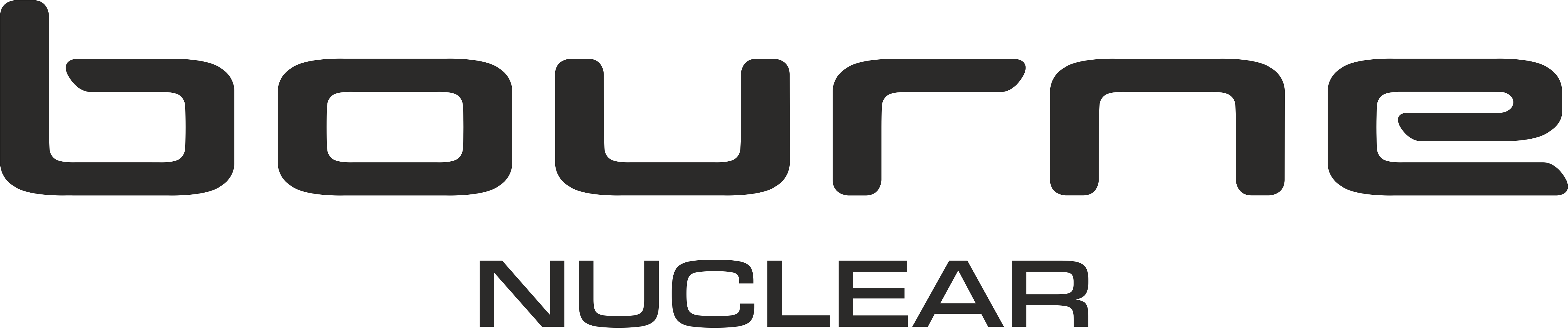 Bourne Nuclear company name in modern lowercase font with the word NUCLEAR below.