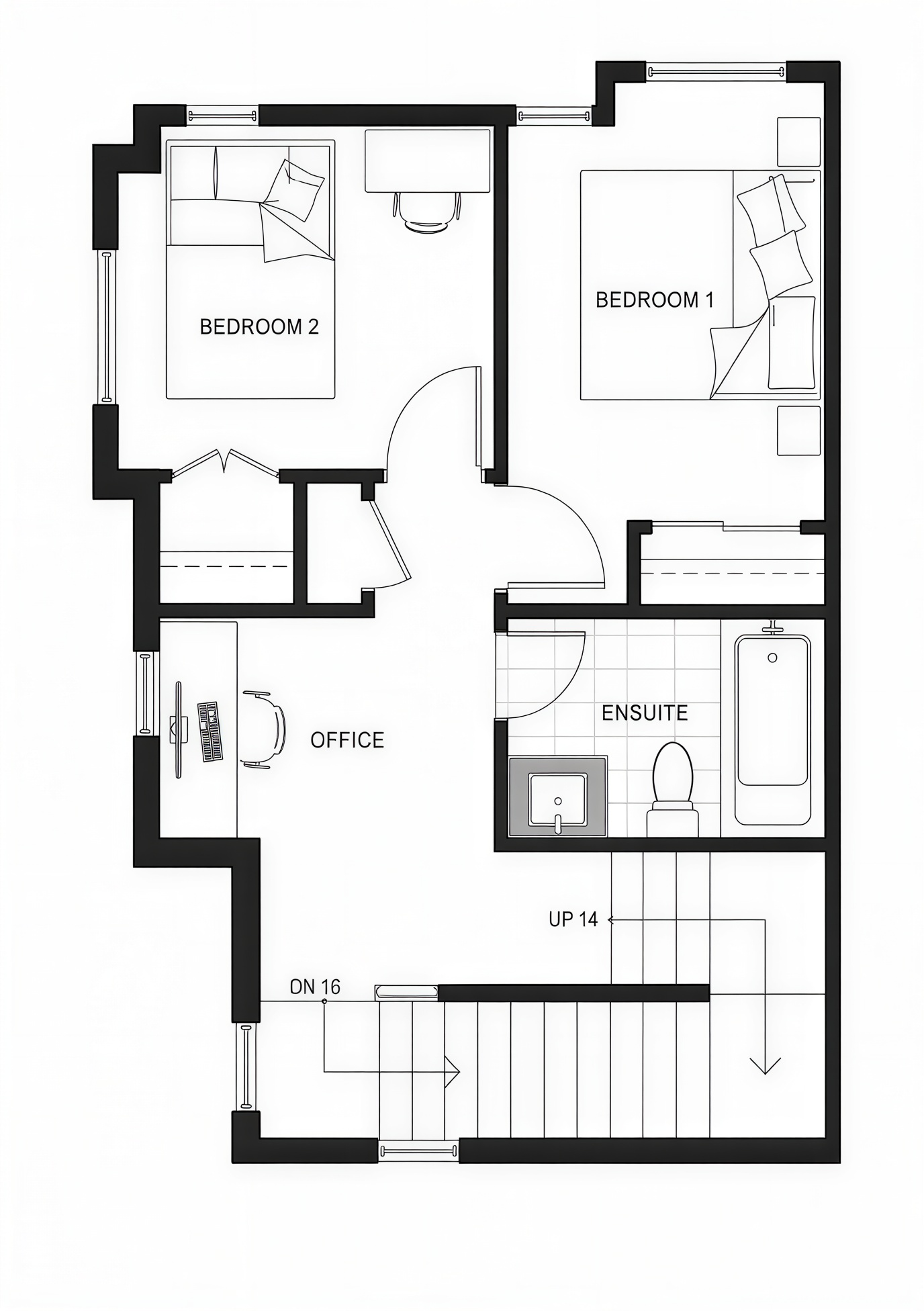Oakton Plan 01 second floor