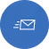 Blue circular icon with a white envelope and three horizontal lines indicating sending or messaging.