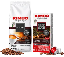 Kimbo Intenso mlevena kafa i Barista Espresso Napoli aluminijumske kapsule
