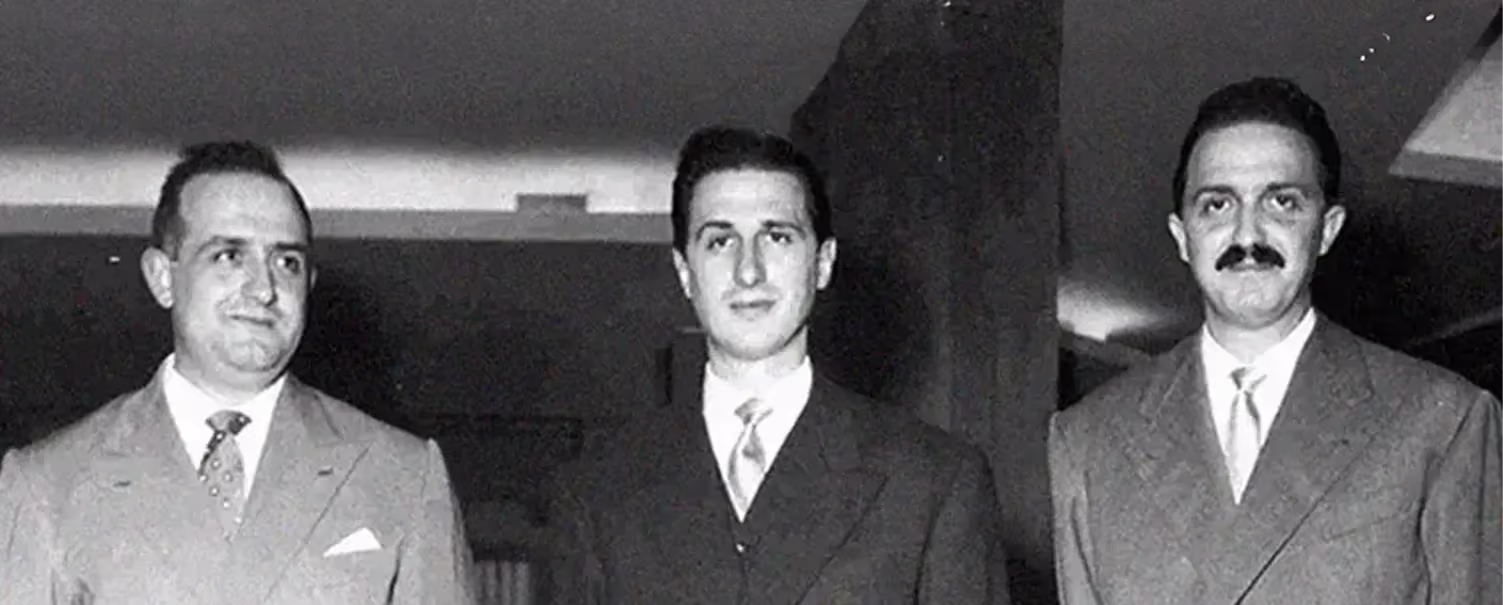 Istorijska crno-bela fotografija osnivača Kimbo kompanije