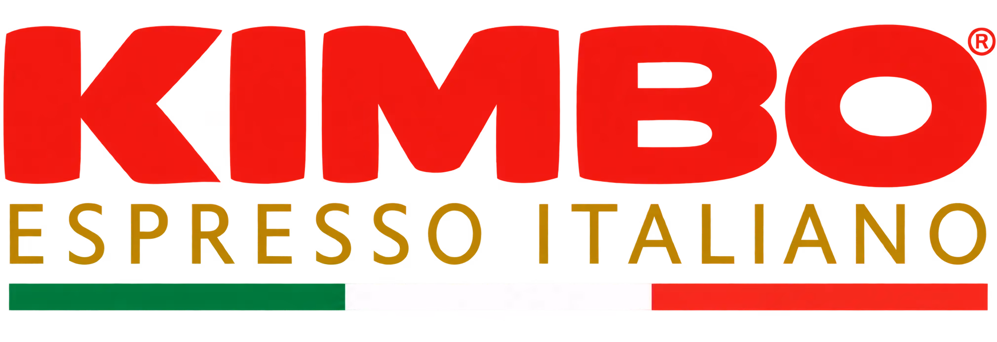 Kimbo Espresso Italiano logotip u bojama italijanske zastave