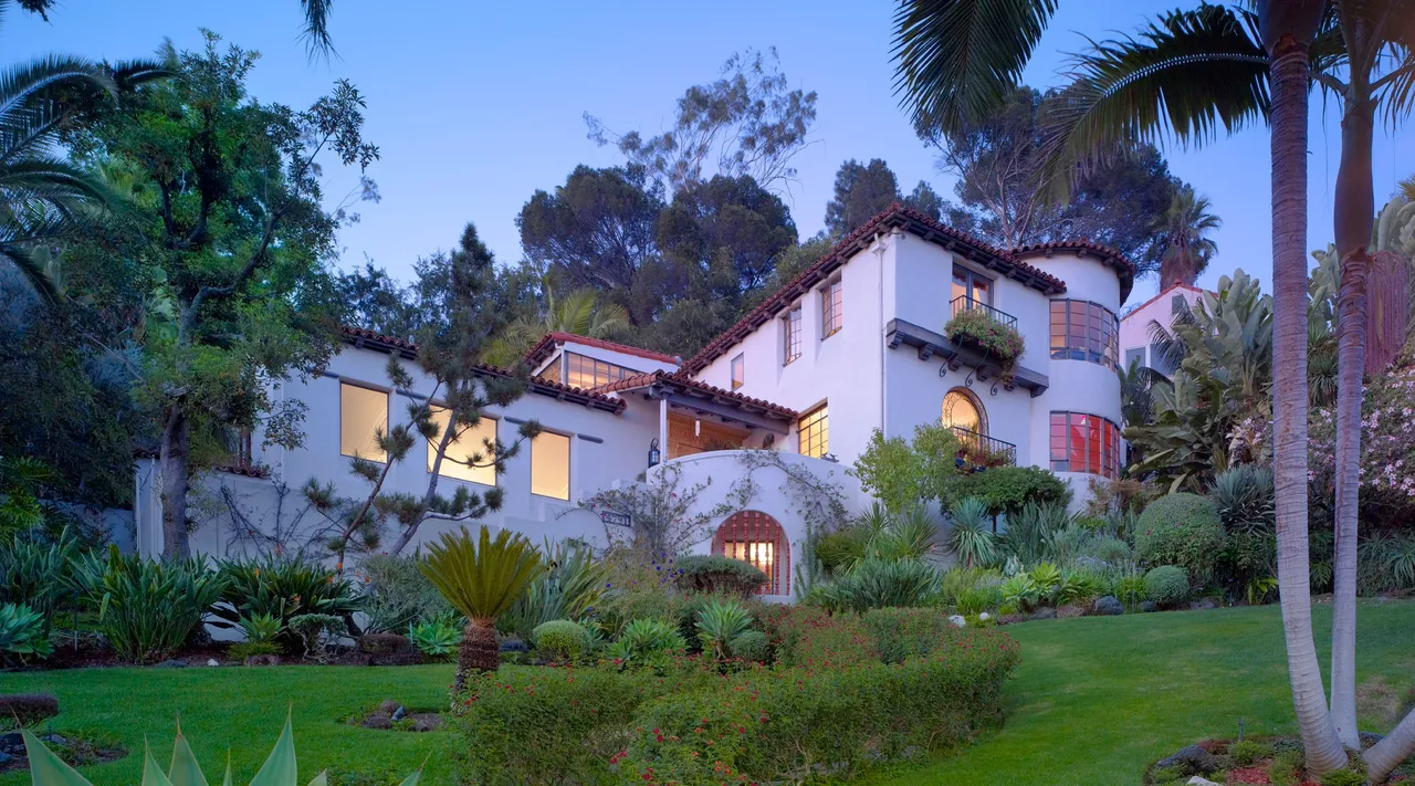 A Williams residence at dusk