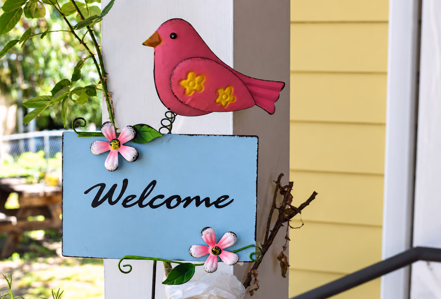 Welcome sign at the Transformational Wellness entrance