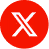 White stylized X letter on a red circular background.