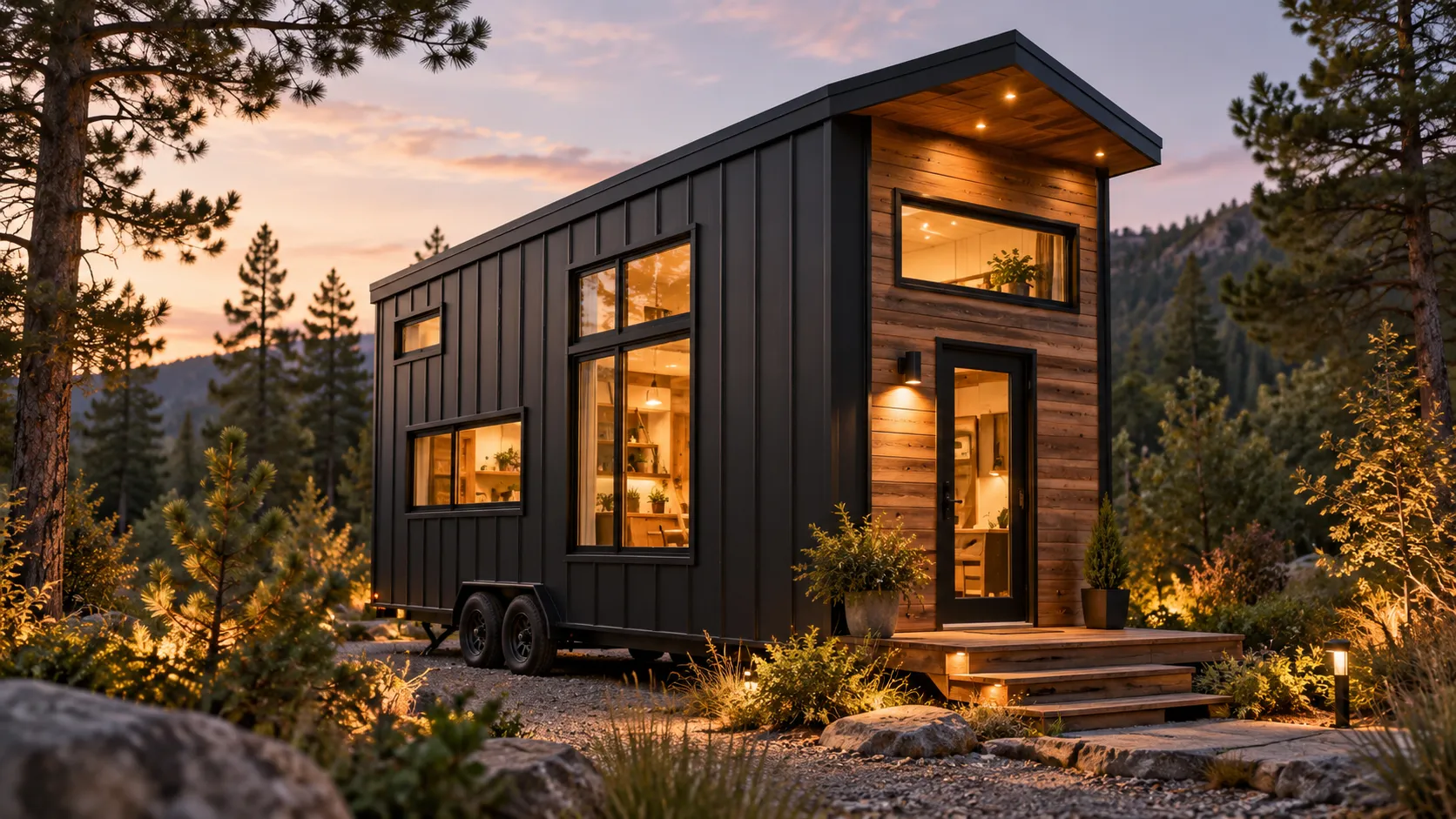 Concept rendering of a tiny home on wheels
