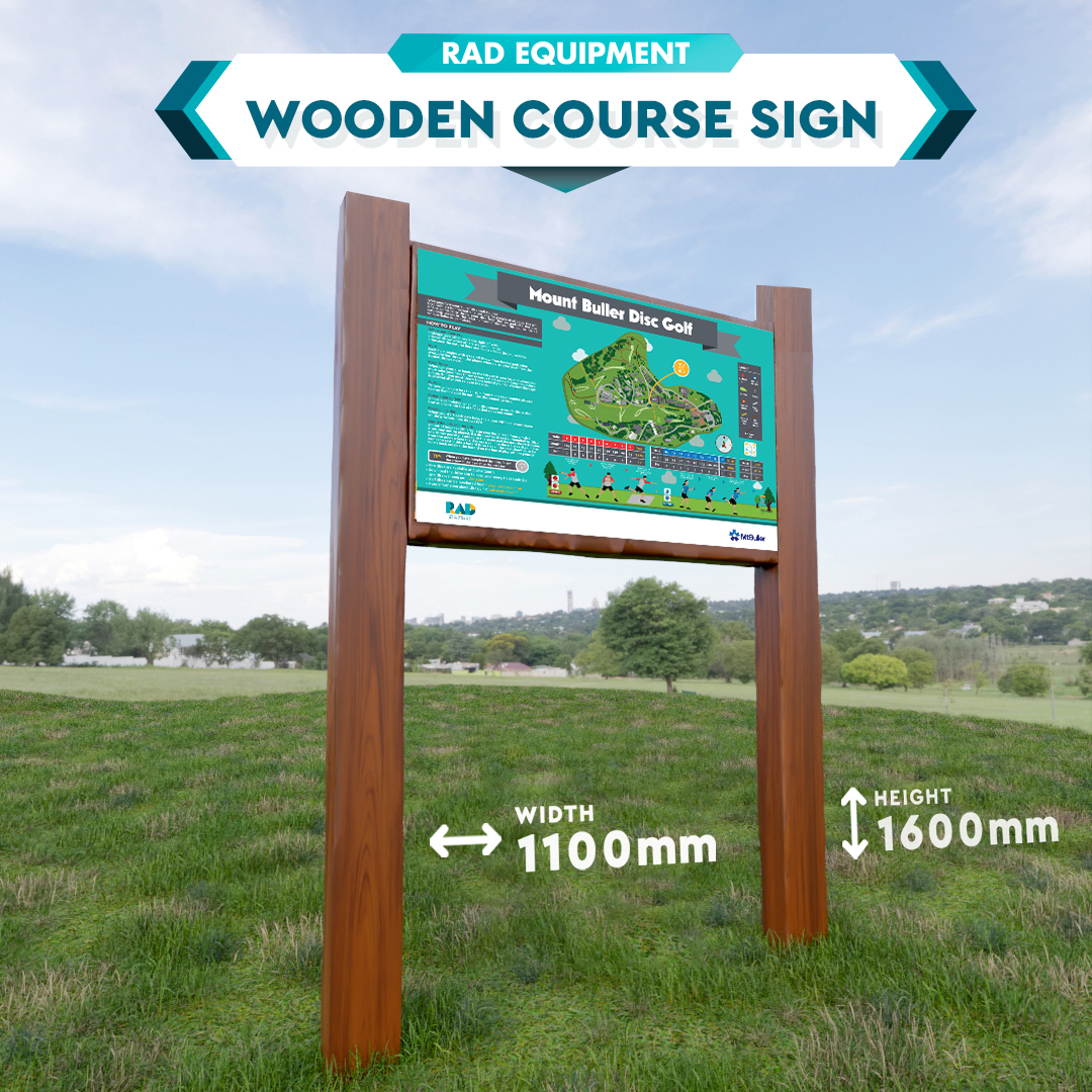 Wooden Disc Golf Course Signage