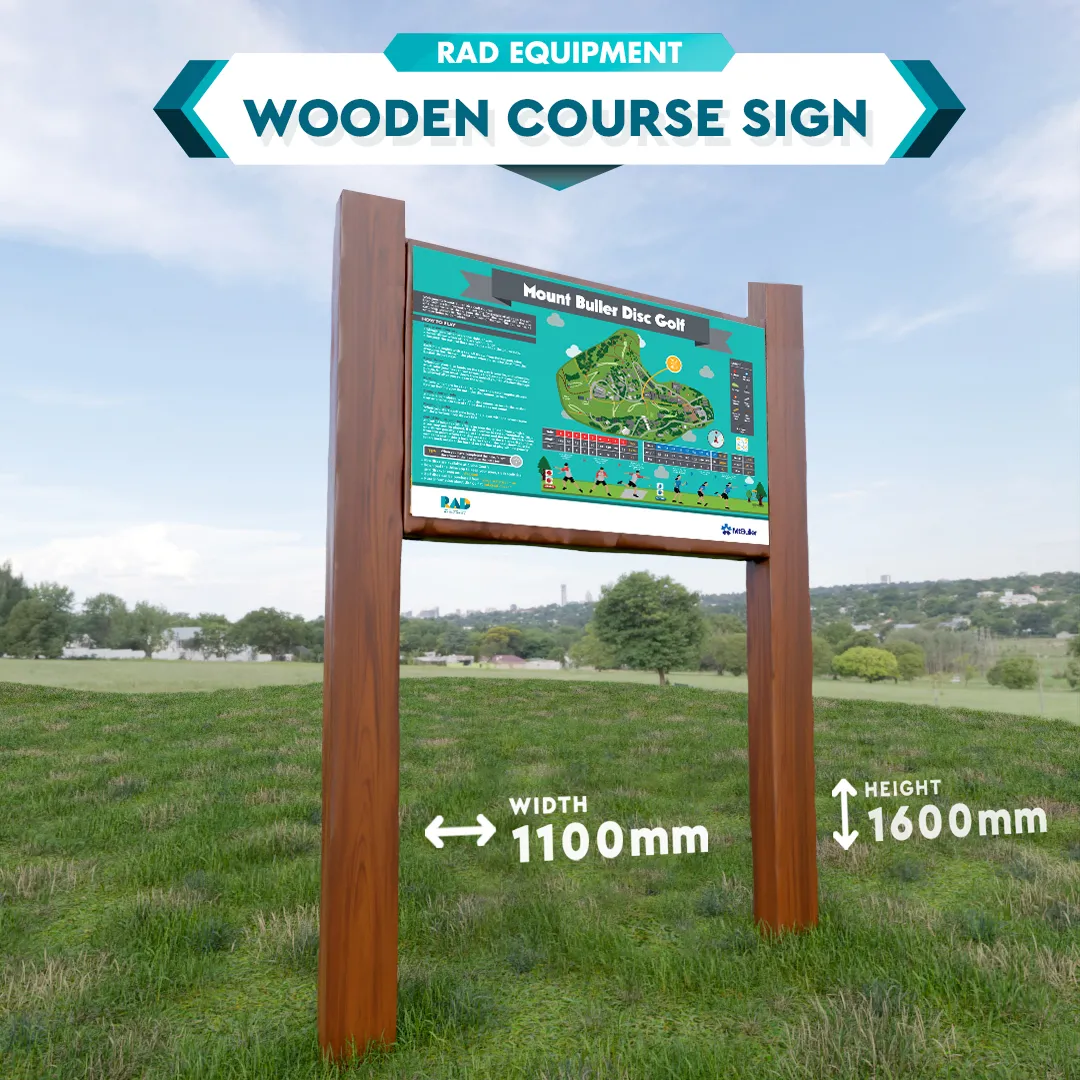 Wooden Disc Golf Course Signage