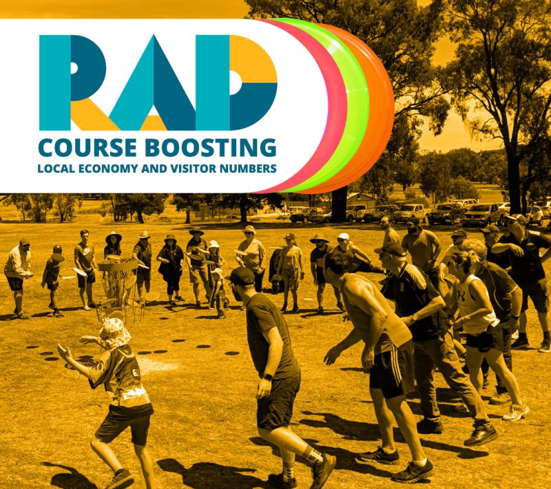 RAD card reading course boosting local economy and visitor numbers, over a photograph of a crowd of players.