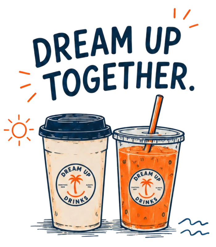 Dream Up Together drink illustration