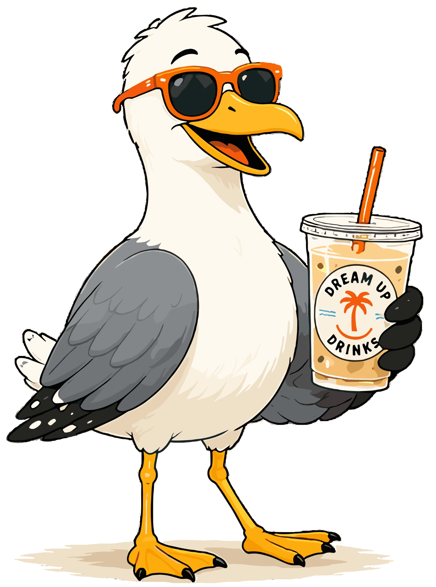 Scout carrying a DreamUp drink