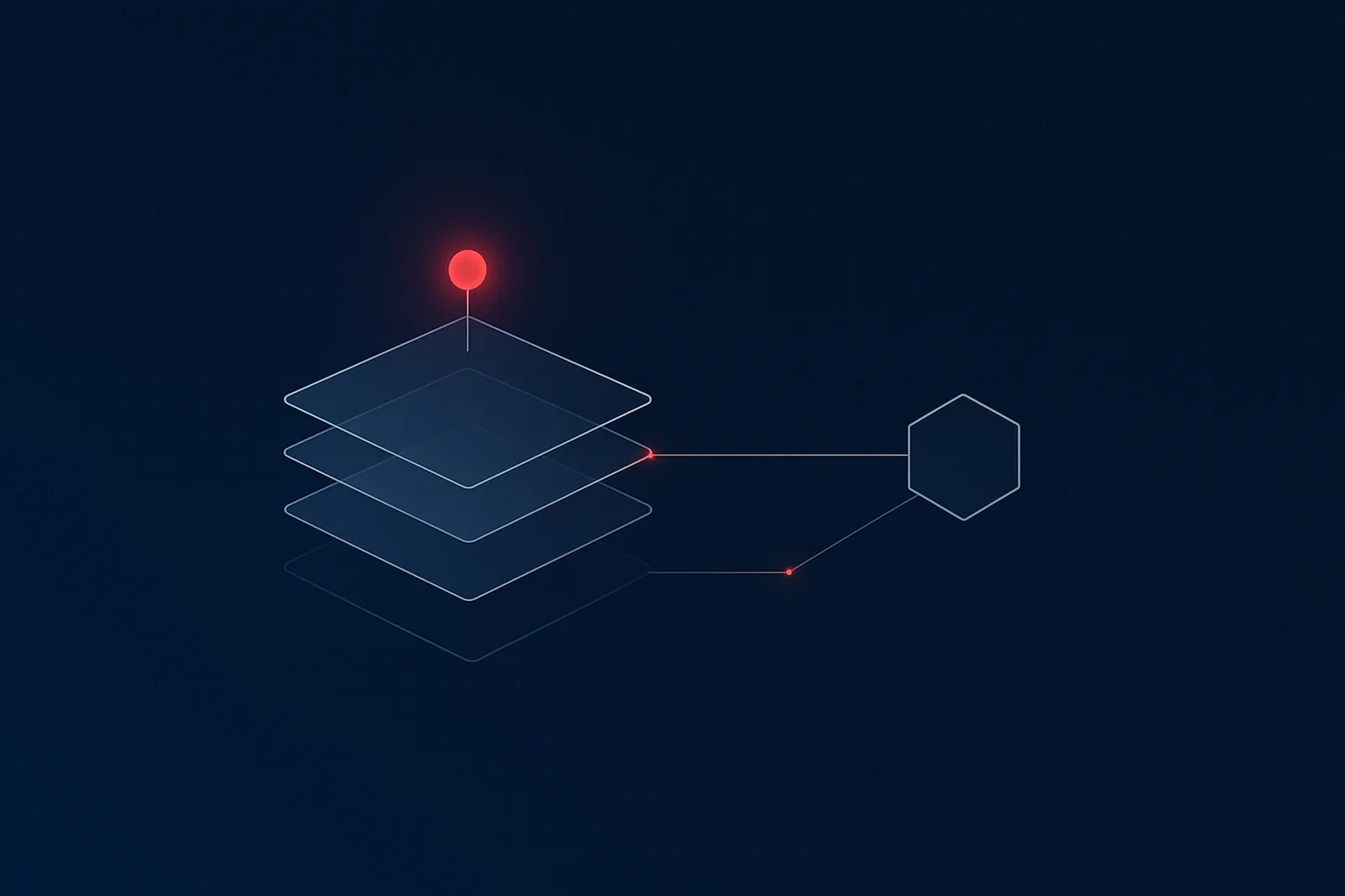 Abstract stacked-layers illustration representing the cost layers of a casino API