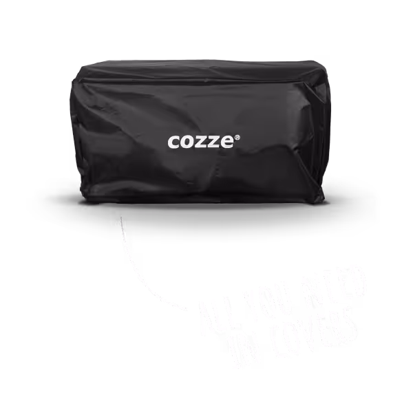 A black bag with the words cozze written on it and the text All you need in covers