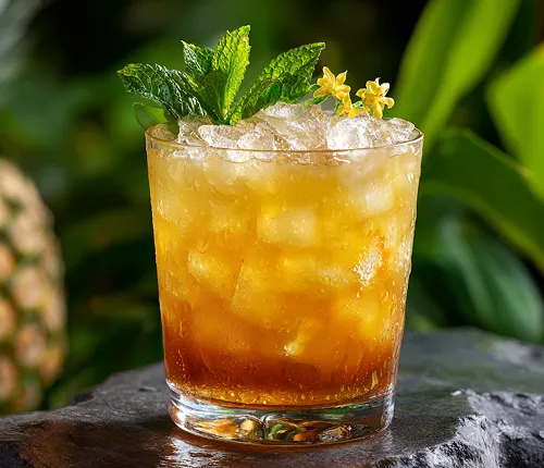 Orange citrus drink with mint