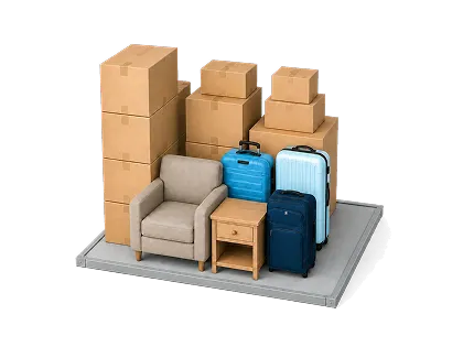 40 sqft storage plan suitable for personal items and small furniture